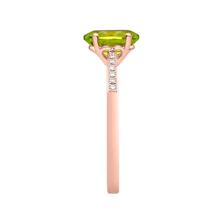 Prsteň s diamantmi a peridotom Bonbon