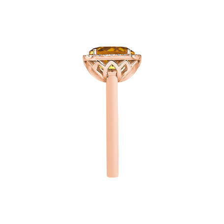 Prsteň s diamantmi a citrínom Bonbon