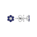 Náušnice s diamantom a zafírmi Shiny Flower3