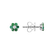 Náušnice s diamantom a smaragdmi Shiny Flower3