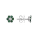 Náušnice s diamantom a smaragdmi Shiny Flower3