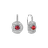 Náušnice s rubínom a diamantmi Shiny Circles3