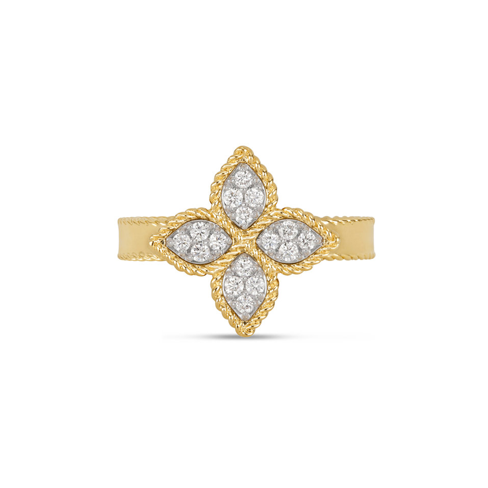 Prsteň s diamantmi Princess Flower