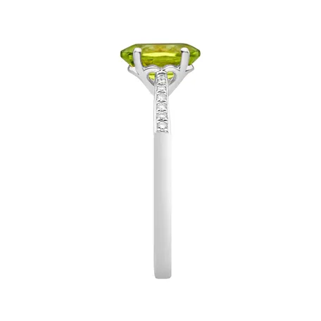 Prsteň s diamantmi a peridotom Bonbon