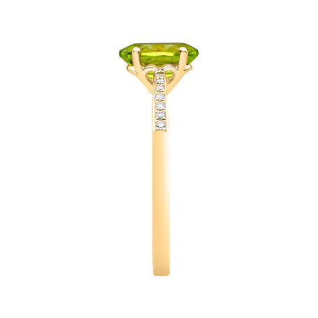 Prsteň s diamantmi a peridotom Bonbon