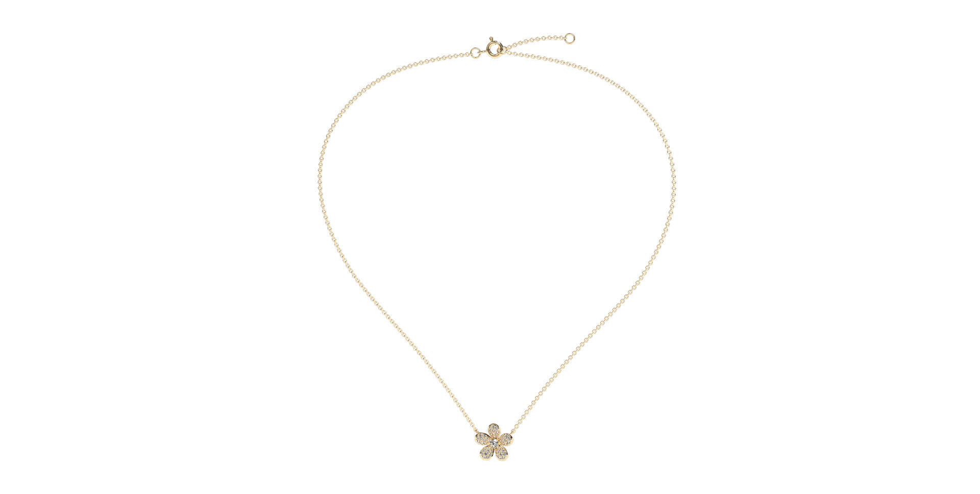 Náhrdelník s diamantmi Sparkling Flower