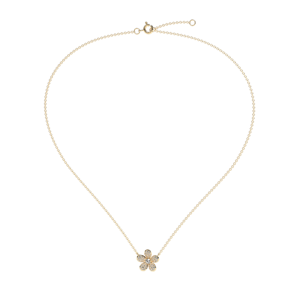 Náhrdelník s diamantmi Sparkling Flower