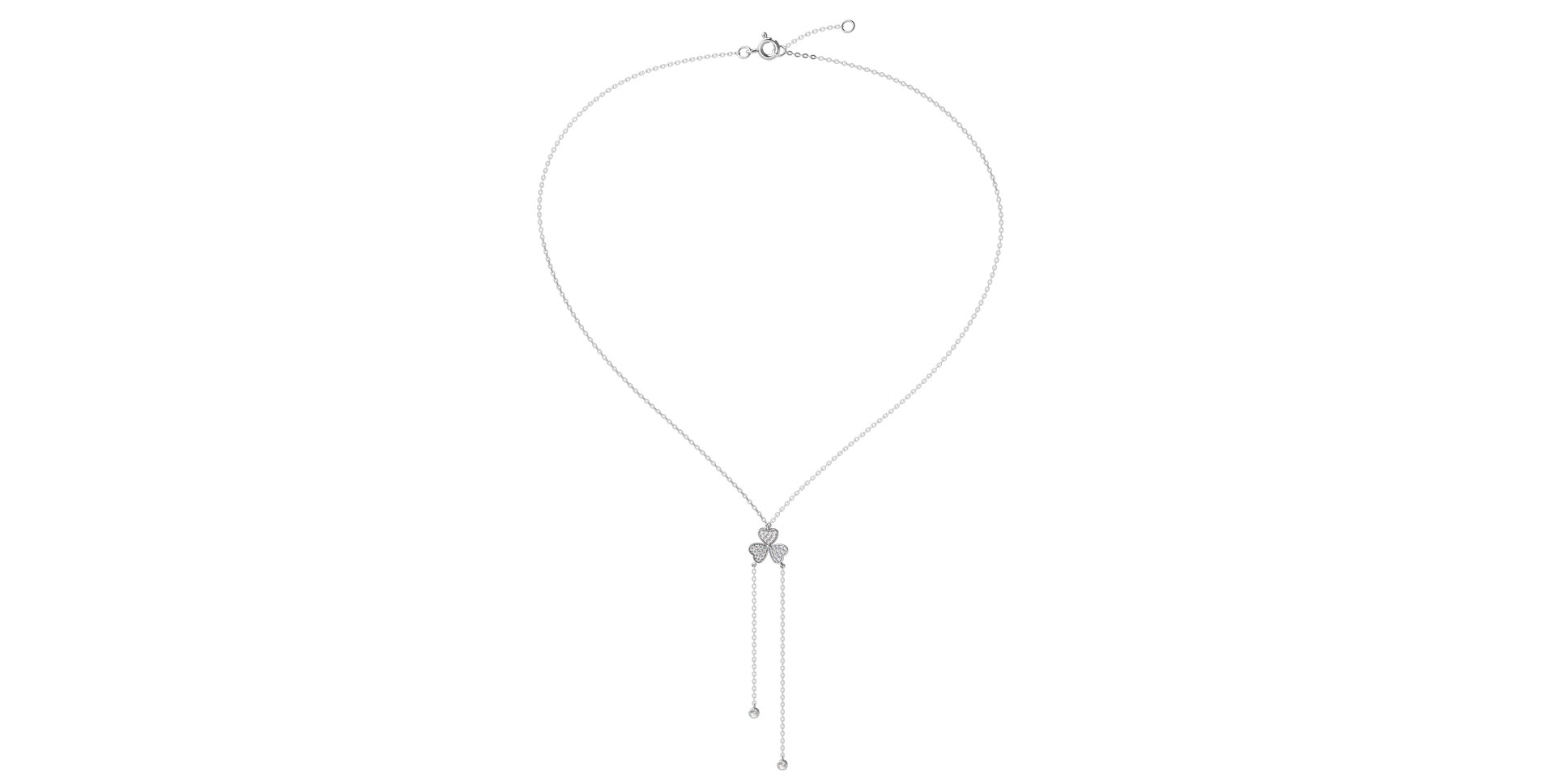 Náhrdelník s diamantmi Flower Waterfall