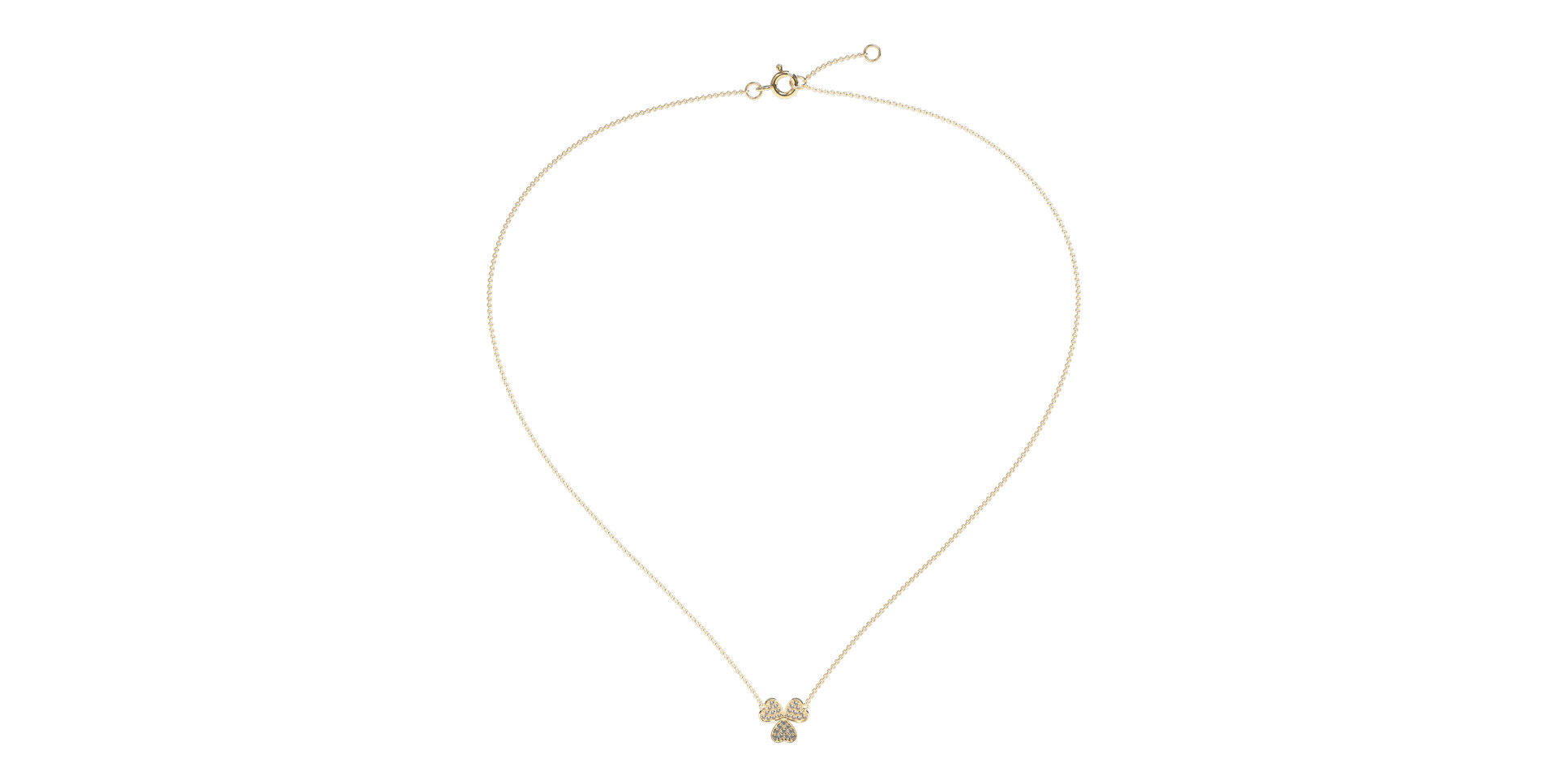 Náhrdelník s diamantmi Trefoil
