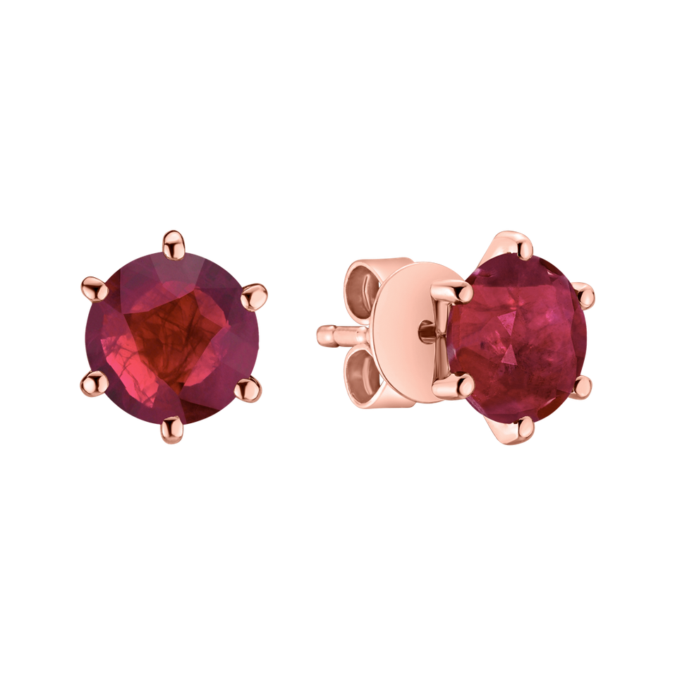 Náušnice s rubínom Vesper Romance