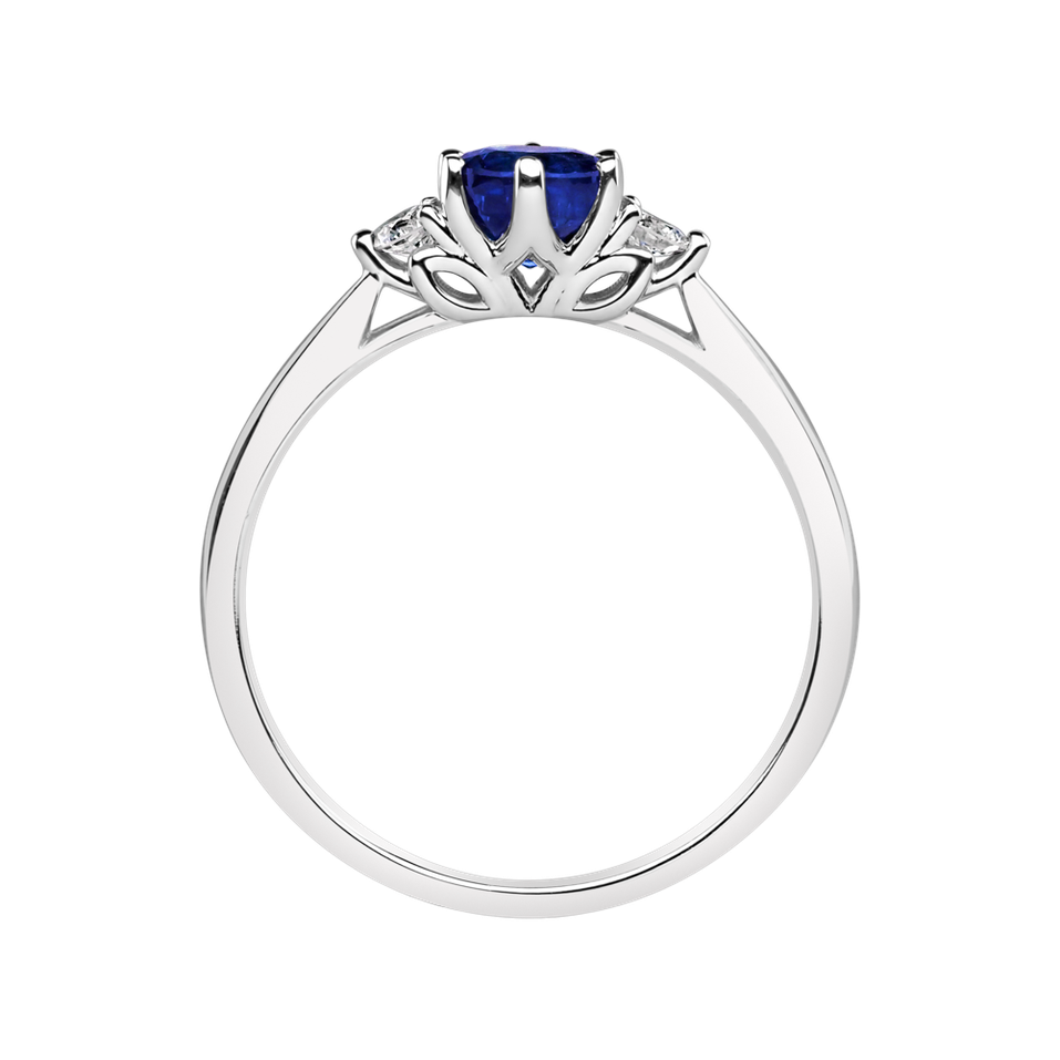Prsteň s diamantmi a zafírom Midnight Serenity