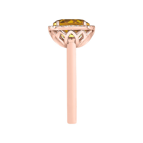 Prsteň s diamantmi a citrínom Bonbon