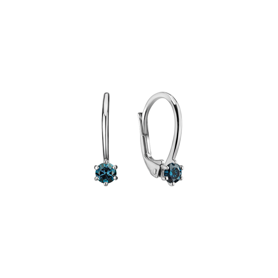 Náušnice 14kt biele zlato s diamantom Everyday Glow