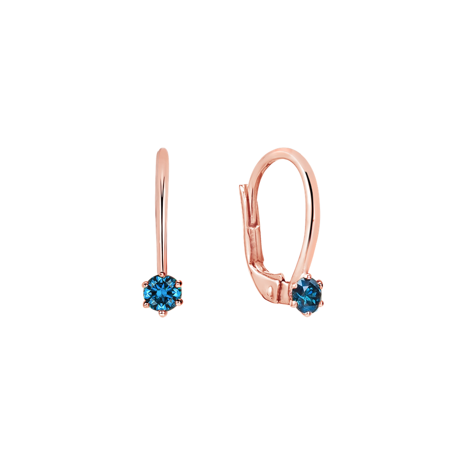 Náušnice s modrým diamantom Everyday Glow