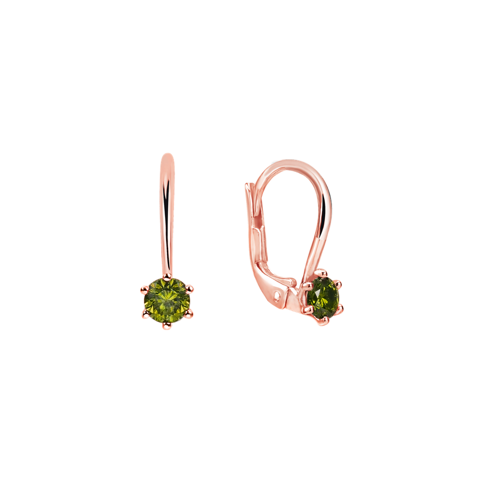Náušnice so zeleným diamantom Everyday Glow