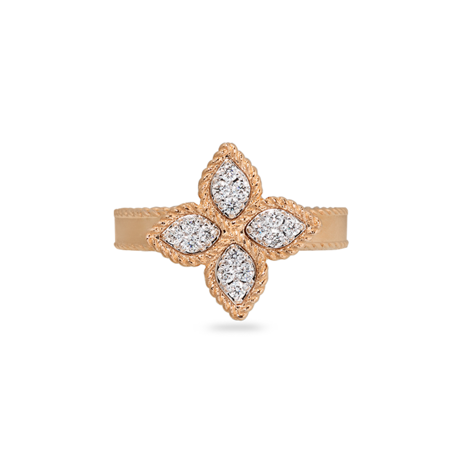 Prsteň s diamantmi Princess Flower