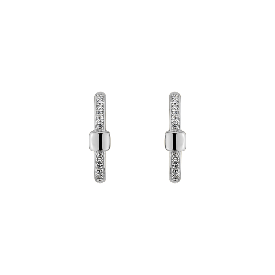 Náušnice s diamantmi Charming Square