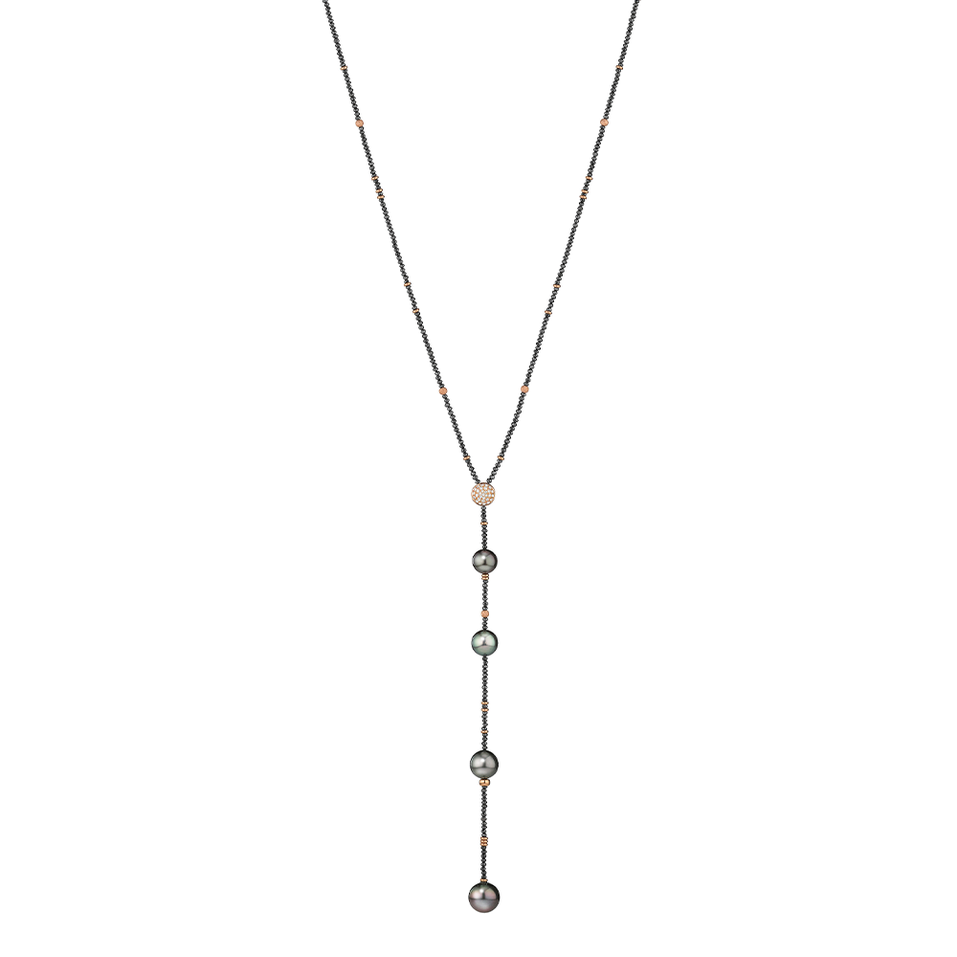 Náhrdelník s diamantmi a perlami Castaway