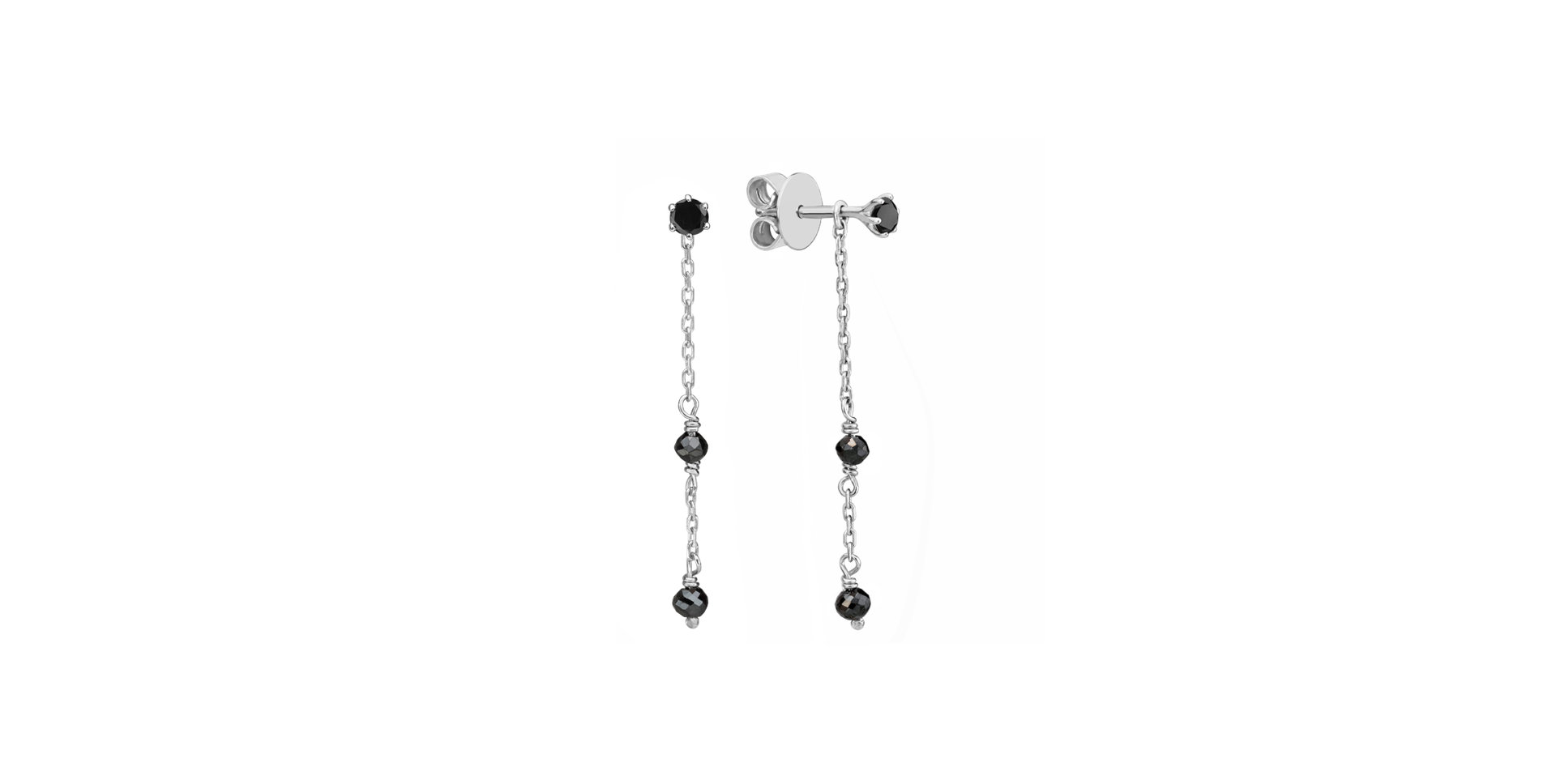 Náušnice s diamantmi Glance of Night