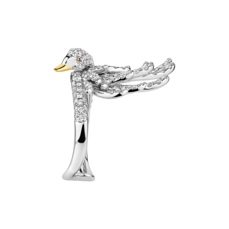 Prsteň s diamantmi White Swan