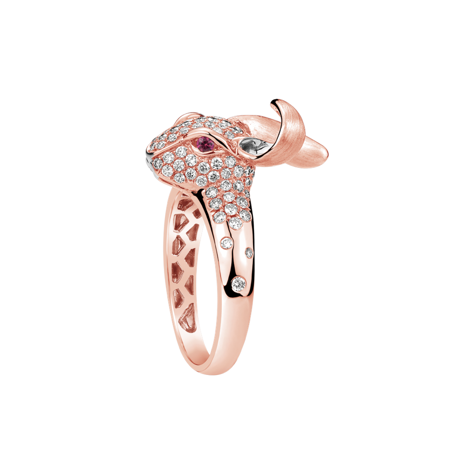 Prsteň s diamantmi a rubíny March Hare
