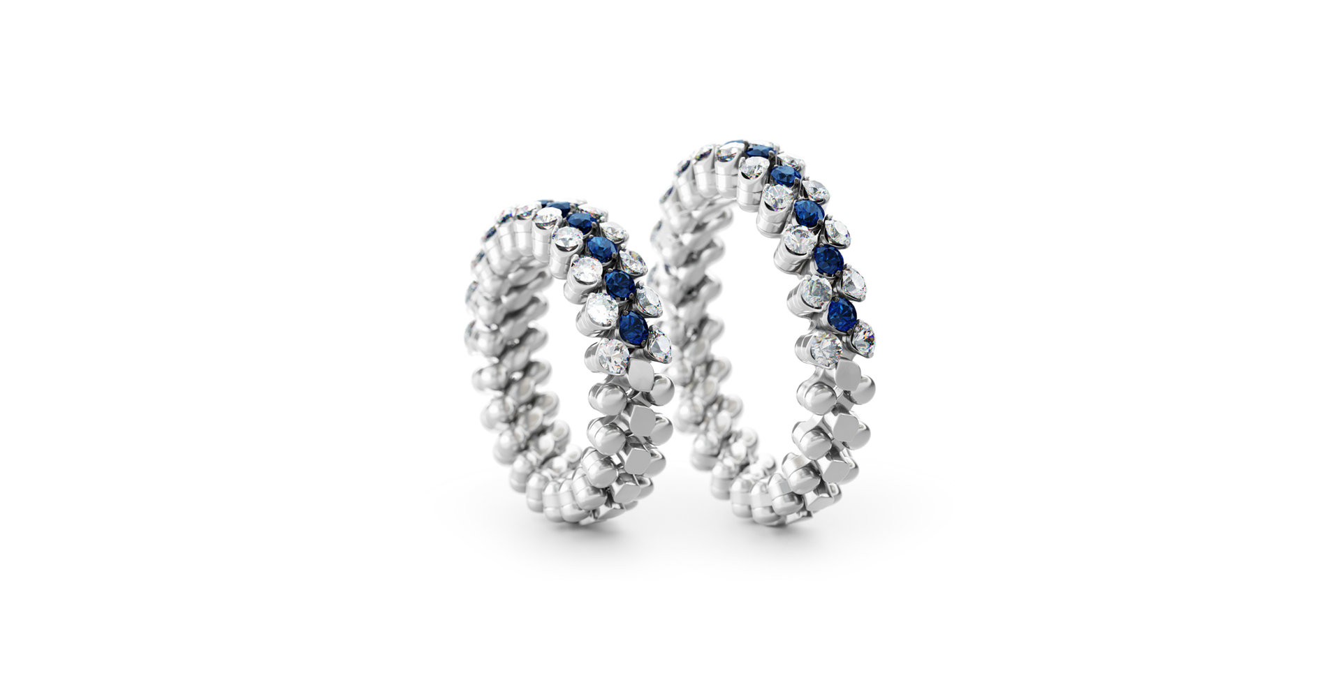 Prsteň s diamantmi a zafírmi Brevetto