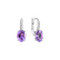 Náušnice s diamantmi a ametystom Niké Elegance3
