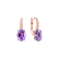 Náušnice s diamantmi a ametystom Niké Elegance3