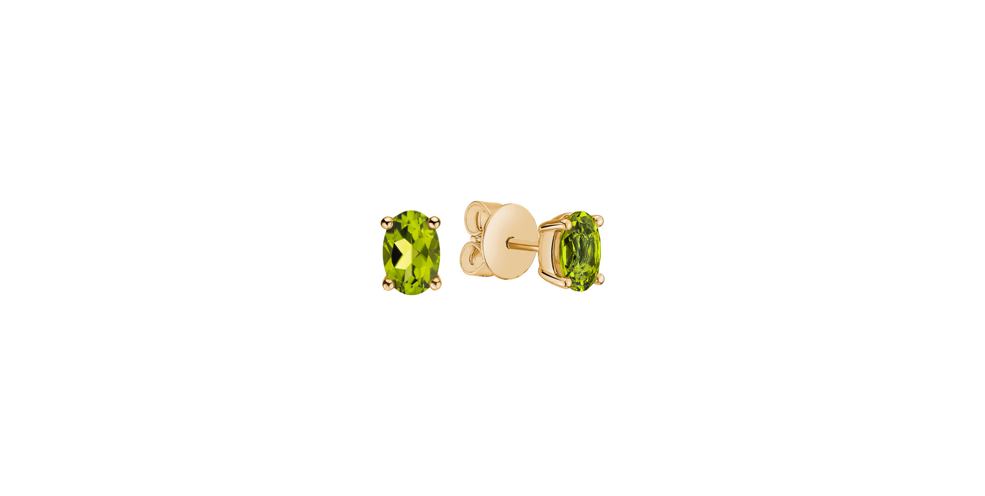 Náušnice s peridotom Mystic Light