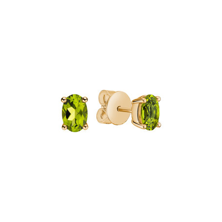 Náušnice s peridotom Mystic Light