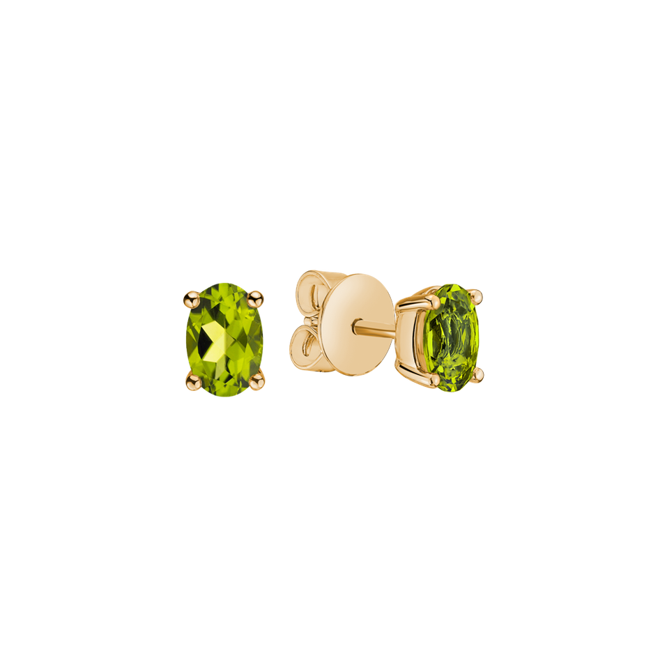 Náušnice s peridotom Mystic Light