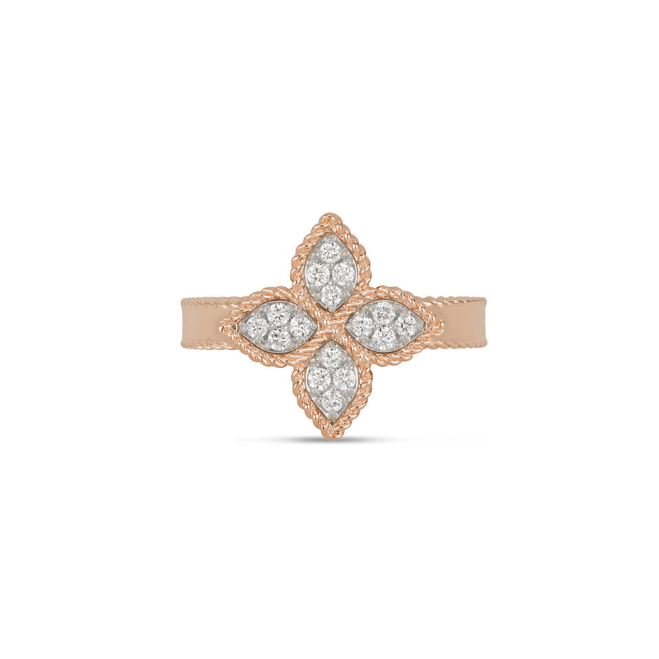 Prsteň s diamantmi Princess Flower