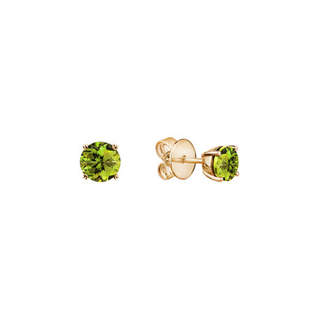 Náušnice s peridotom Pindots