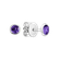 Náušnice s ametystom Shiny Dots3
