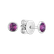 Naušnice s rhodolitom Shiny Dots3