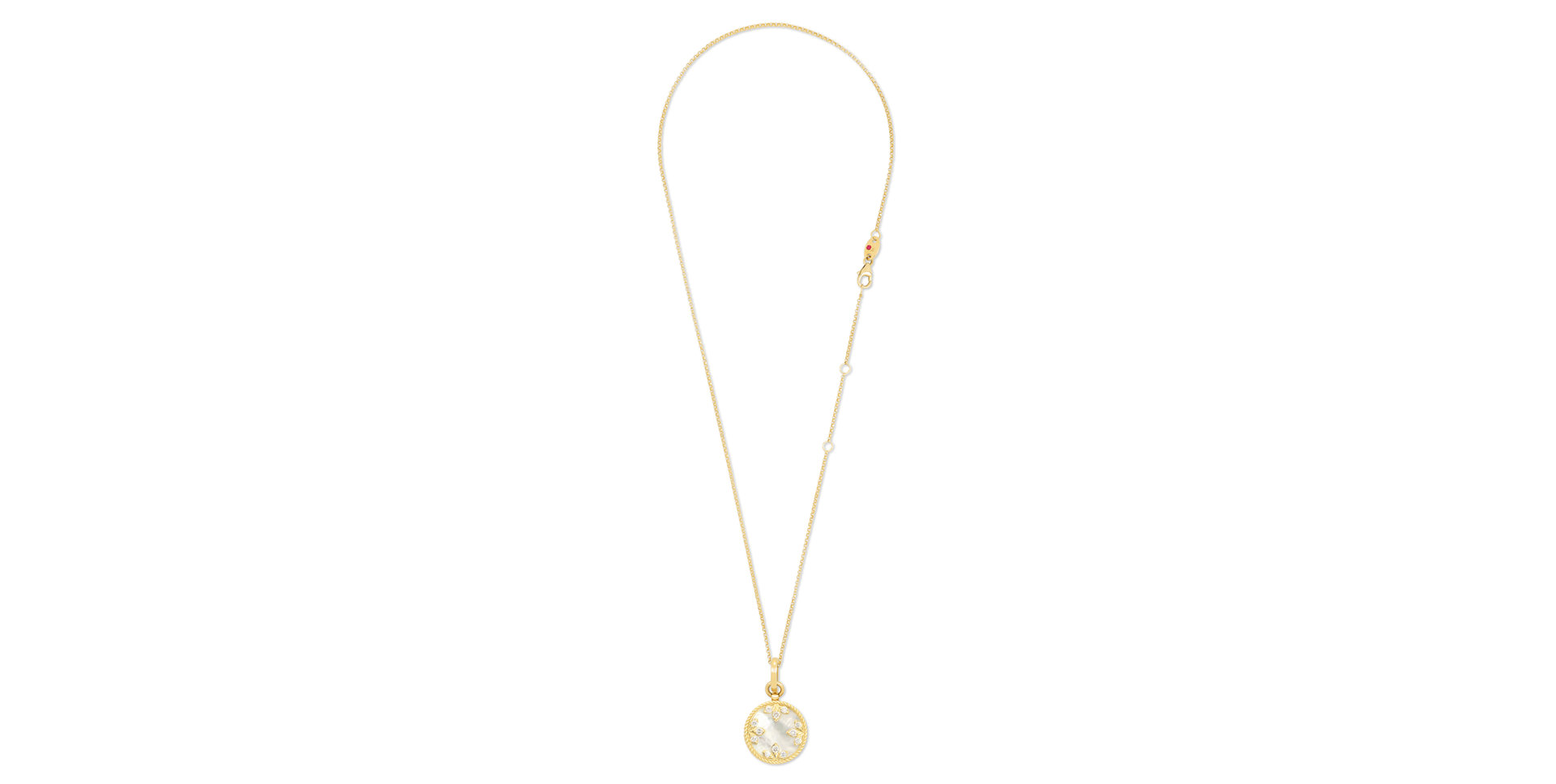 Náhrdelník s diamantmi a perleťou Venetian Medallions