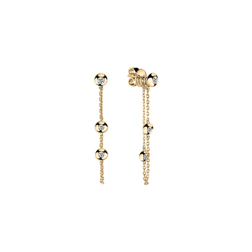 Náušnice s diamantmi Magical Waterfall