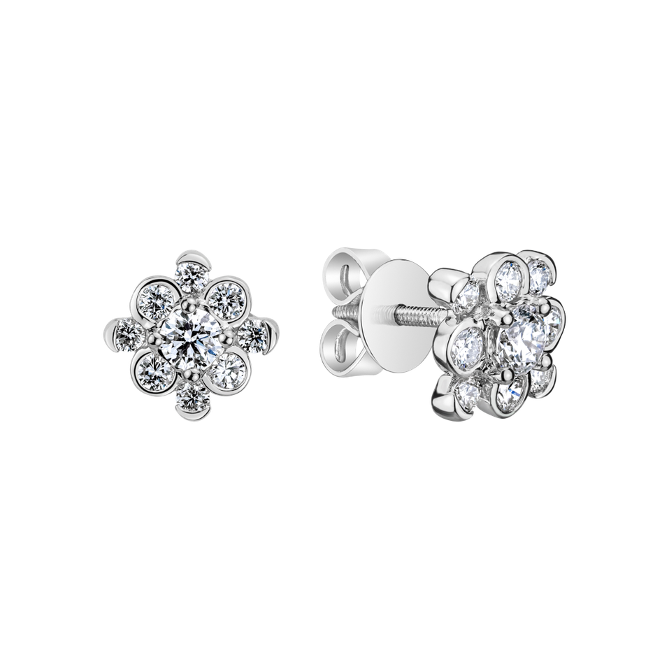 Náušnice s diamantmi Blooming Charms