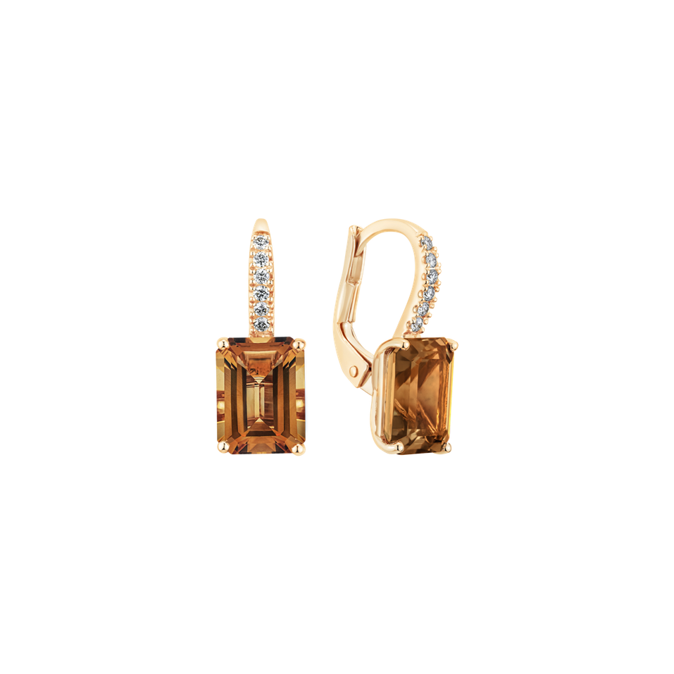 Náušnice s diamantmi a turmalínom Carlotta