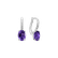 Náušnice s diamantmi a ametystom Lucrezia3