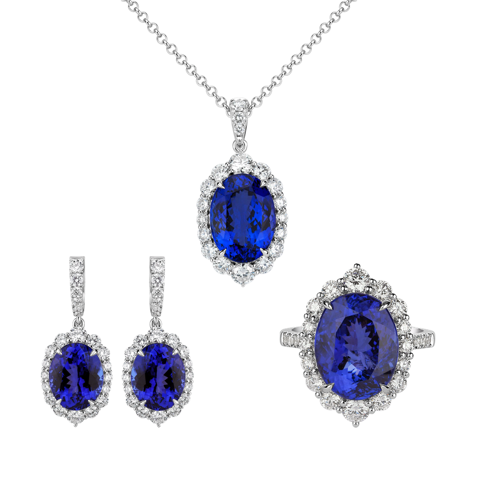 Prsteň s diamantmi a tanzanitom Tanzania Treasure