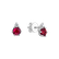 Náušnice s diamantom a rubínom Lux3