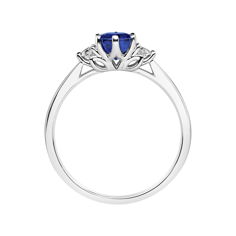 Prsteň s diamantmi a zafírom Midnight Serenity