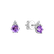 Náušnice s diamantom a ametystom Midnight Serenity3
