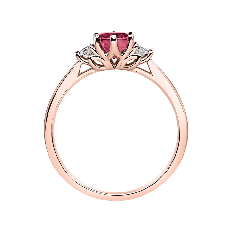 Prsteň s diamantmi a turmalínom Midnight Serenity