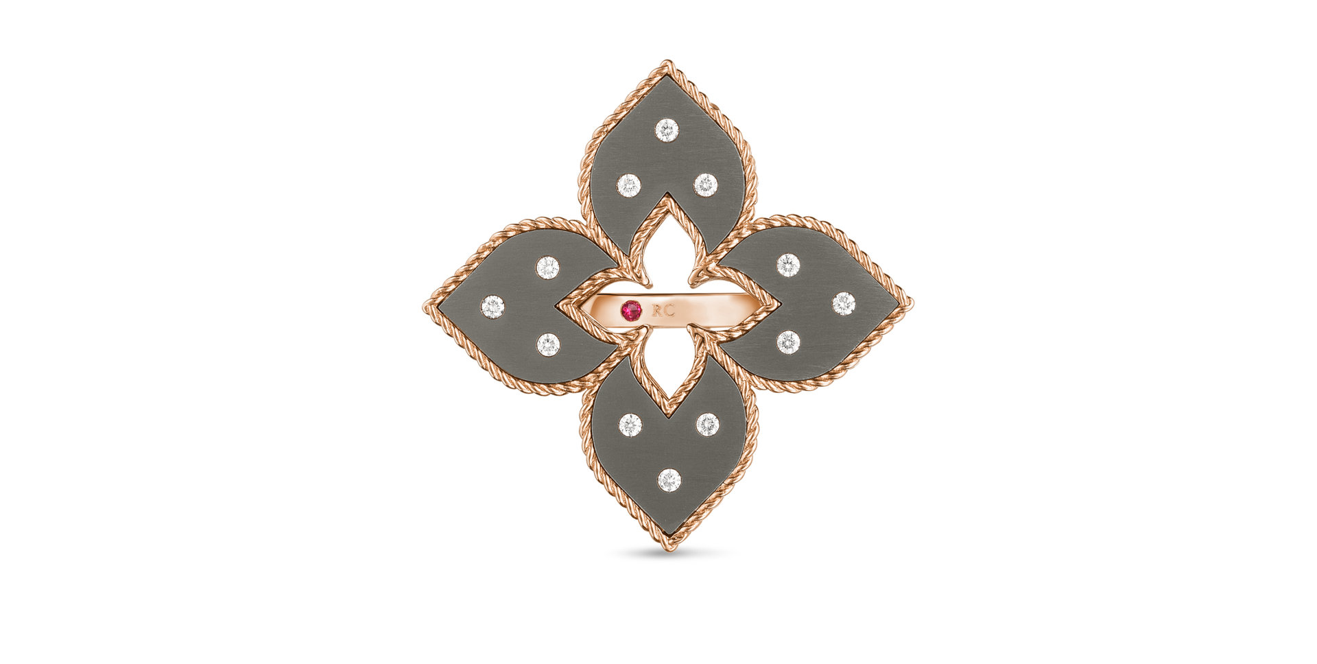 Prsteň s diamantmi a titanom Venetian Princess