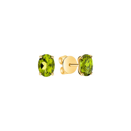 Náušnice s peridotom Mystic Light