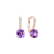 Náušnice s diamantmi a ametystom Carleton3