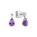 Náušnice s diamantom a ametystom Whispers of Light3