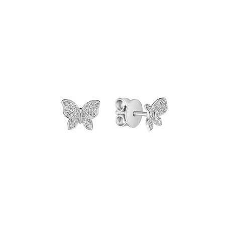 Náušnice s diamantmi Lucky Wings